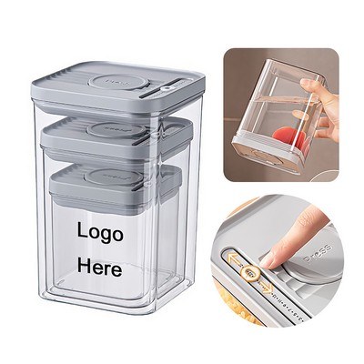 Clear PET Airtight Food Storage Canisters 3 Pieces Set