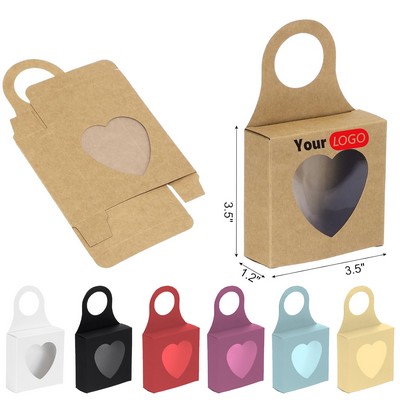 Kraft Paper Boxes with Heart Window & Handle