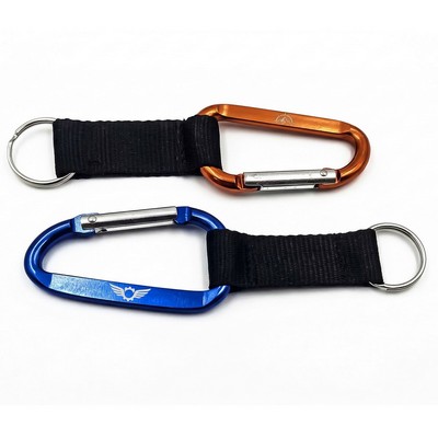 Metal Carabiner with Strap