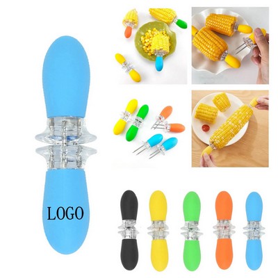 Premium Stainless Steel Corn Holder and BBQ Fork
