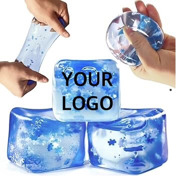 Squishy Ice Cube Stress Ball with Star