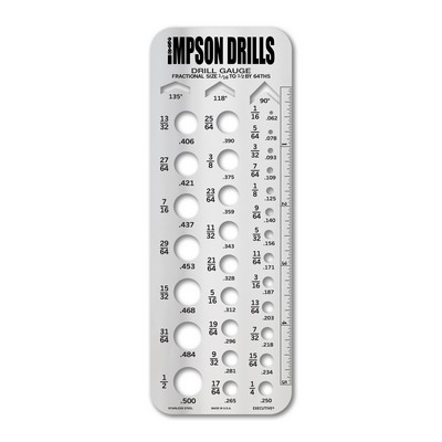Stainless Steel Drill Gauge