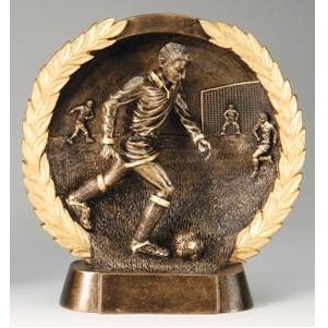 High Relief Male Soccer Award - 7 1/2"