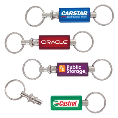 Plastic Pull-A-Part Keytag Translucent Rectangular