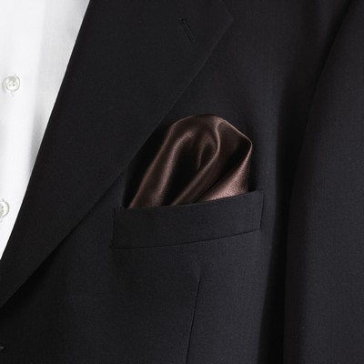 Brown Polyester Pocket Square