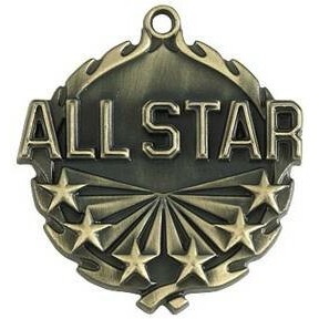 Medal, "All-Star" - 1 3/4" Wreath Edging