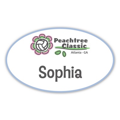 Full Color Name Badge W/Personalization (3"X5") Oval