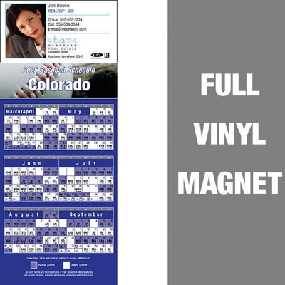 Colorado Pro Baseball Schedule Vinyl Magnet (3 1/2"x8 1/2")