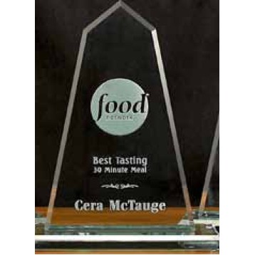 8¾" Jade Glass Monument Award