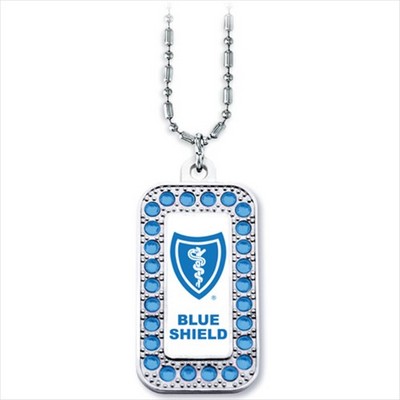 Deluxe Bling Dog Tag w/Color Fill