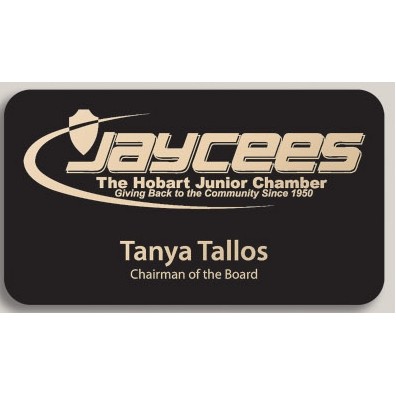 Metal Name Tag w/Magnet (3" x 1.5")