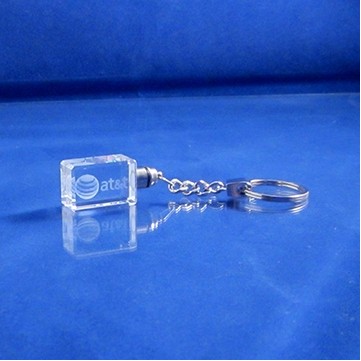 Optical Crystal Round Keychain