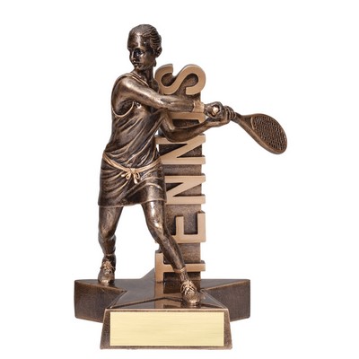 Tennis, Female - Billboard Resins - 6-1/2"