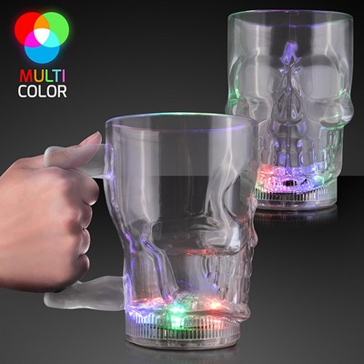 20 oz. Flashing LED Big Skull Mug - BLANK
