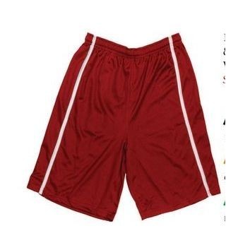 Adult Athletic Cool Mesh Short w/5" Inseam & Contrast Piping