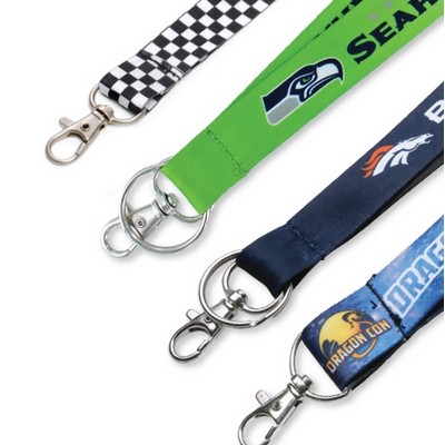 Polyester Full Color Heat Transfer Lanyards (1") 2 sides same logo