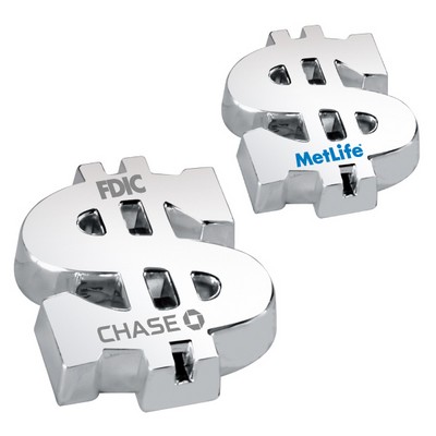 Silver Plated Dollar Sign Paperweight