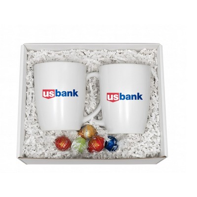 Branded Mugs w/Lindt Chocolate Truffles Boxed