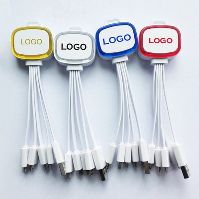 4-In-1 LED Flashing Multi USB Phone Charging Cable