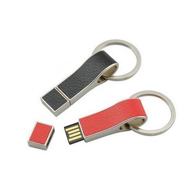 8 GB Leather Stick USB Flash Drive W/ Keyring