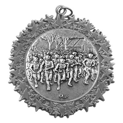 Stock Star Border 2 3/4" Medal- Marathon