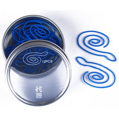 Snake Shaped Originality Chinese Zodiac Metal Clip Tin