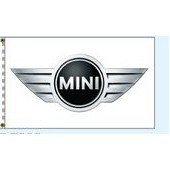 Authorized Dealer Free Flying Drape Flags (MINI®-White) (2.5' x 3.5')