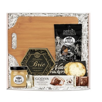 Cutting Board with Cheese & Crackers and More
