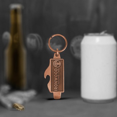 Custom 2-in-1 Can and Bottle Key Chain w/Side Opener (Classic)