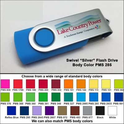 Swivel Flash Drive - 128MB Memory - Body PMS 285