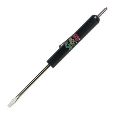 Pocket Screwdriver - 1/8" Flat Tip Blade /#0 Phillips Top