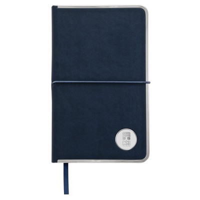Journal Navy W/ D3 Silver Medallion