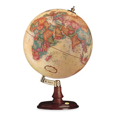 Cranbrook Antique Ocean Desk Globe W/ Gold Medallion