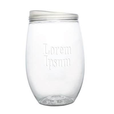 16 Oz. Tritan® Plastic Stemless Lidded Wine Tumbler