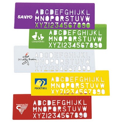 6" Stencil Ruler w/Letters & Numbers