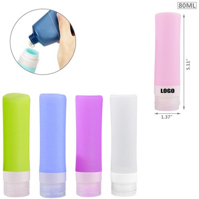 80ml Silicone Cylinder Travel Bottle