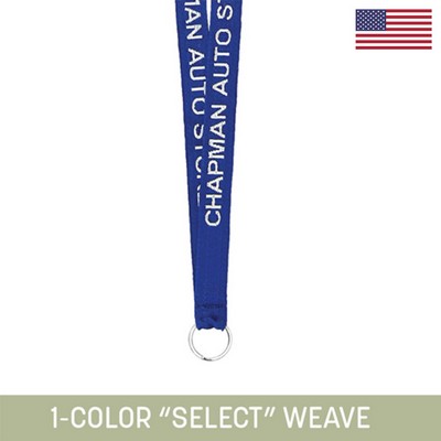3/4" Woven Lanyard w/ Split Ring - "Select" Weave
