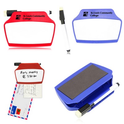 White Board W/Marker & Note Clip Set
