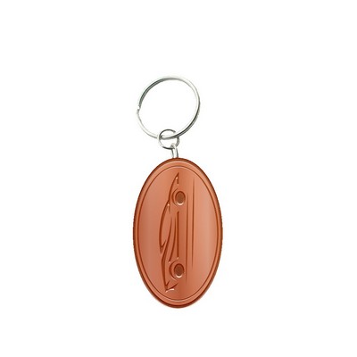 Customized Solid Iron Keychain with Shiny Copper Plating