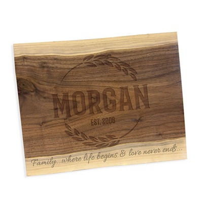 11.5" x 8.25" Black Walnut Cutting & Charcuterie Board