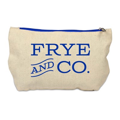 Canvas Travel Zippered Pouch - 9.75" x 6"