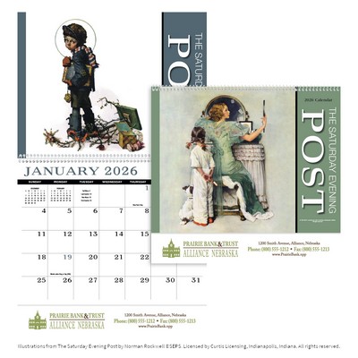 HotLine® Products Saturday Evening Post Appointment Calendar - Spiral