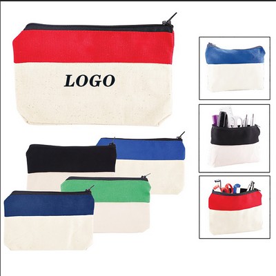 Multicolor Canvas School Pen Case
