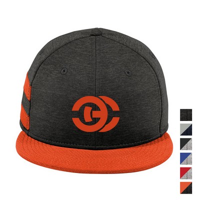 New Era Shadow Heather Striped Flat Bill Snapback Cap