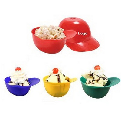 Mini Baseball Helmet Shape Ice Cream Bowl