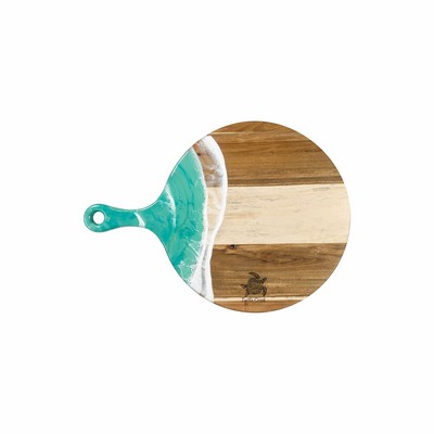 Acacia Cheese Paddle Caribbean Blue