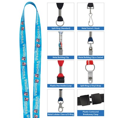 Good Value™ 1/2" RPET Fine-Print Lanyard