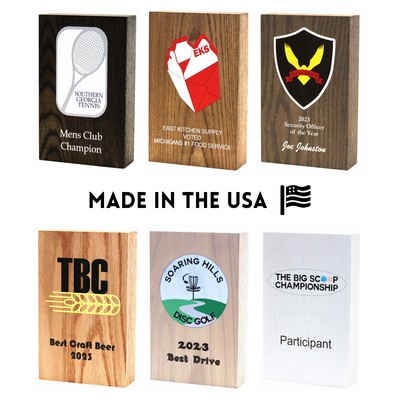 5" x 8" Wood Block Award