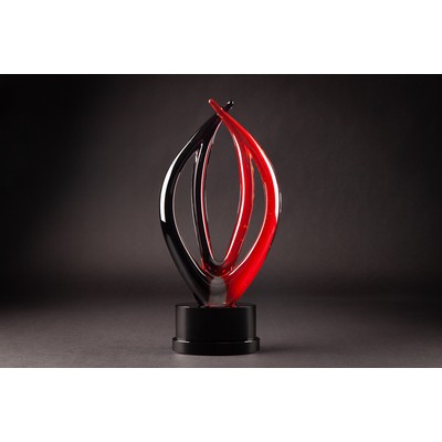 Palarno Art Glass Sculpture with Base