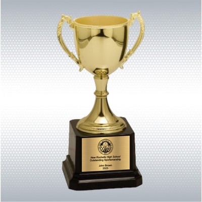 8 3/4" Gold Completed Zinc Cup Trophy